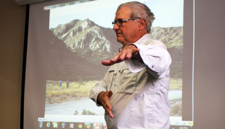 Ernie Somoza / Arizona Daily Wildcat 

[check your email, I have the name and info for the rest of the cut]
The Soil, Water, and Environmental Science Club met friday to map out and plan a restoration project of a private mine.