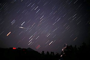 The Perseid meteor shower (photographed in 2004 in Oregon) should be visible this weekend, starting on Saturday night. UAs Flandrau Science Center is offering a presentation to educate stargazers on the shower Saturday at 8 p.m.