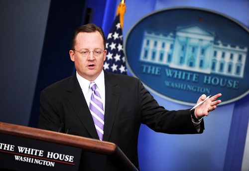 White House Press Secretary Robert Gibbs speaks at the daily press briefing giving the official U.S. reaction on Wikileaks disclosures November 29, 2010, at the White House in Washington, DC. 
Gibbs calls it an understatement to say President Obama was upset by Wikileaks and calls it a crime to steal & distribute classified info. (Olivier Douliery/Abaca Press/MCT)