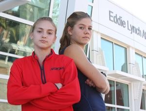Arizona freshmen cross country runners Hanna Henson, left, and Hannah Moen are two of the top performers for the Wildcats this season. The two all-star high school athletes used to be rivals but now live together at the UA.