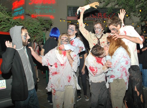 Valentina Martinelli / Arizona Daily Wildcat

Zombies dance to Thriller and walk down 4th Ave.