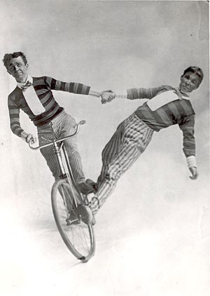 This photo called Cycle Acts is one of the pictures included in the largest Vaudeville collection in the world. The collection was donated to the UA, picked over Harvard University, to house the artifacts.