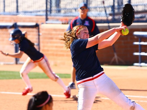 Gordon Bates / Arizona Daily Wildcat
The UofA Ladies Softball Team had practice which included a scrimmage this Saturday, February 6th, 2010 at the Hillenbrand Stadium.
