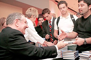 JOSH FIELDS / Arizona Daily Wildcat

Steve  Forbes speaks to over eager business students at the South Ballroom of Union

Cyrus Behrana Senior , Marketing