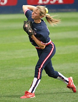 UA center fielder Caitlin Lowe throws a ball in from the outfield during No. 4 Arizonas 8-1 win over Texas Tech Sunday at Hillenbrand Stadium. This weekend Lowe and her teammates host a three-game series with No. 2 Texas A&M, who beat the Wildcats on a walk-off home run Feb. 11.