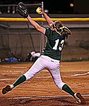 UA commit Kenzie Fowler, who now pitches for Tucsons Canyon Del Oro High School, unleashes a pitch at a recent game. Fowler, a sophomore, owns a 10-1 record with a 0.30 ERA and 167 strikeouts to go with a pair of no-hitters and is known as arguably the Wildcats biggest recruit ever.