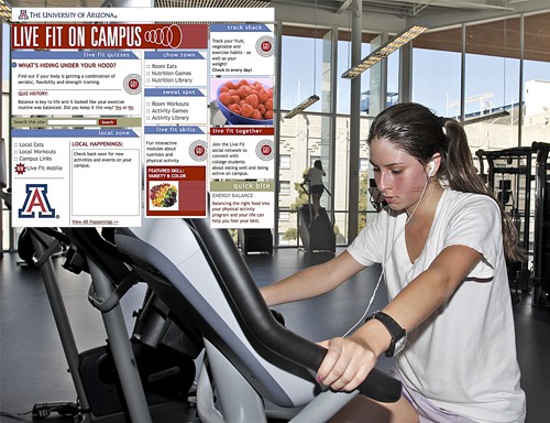 Photo Illustration by Timothy Galaz

Melissa Flores, an undeclared freshman, works out on the new work out machines in the Student Recreation Center. Live Fit On Campus is a website that can help users keep track of their fitness, dieting and health.

