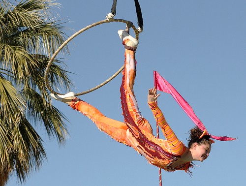Rodney Haas / Arizona Daily Wildcat

Sadie Lindley performs a trapeze act.