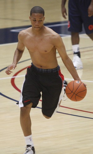 Standout recruit for the class of 2009 Abdul Gaddy, seen here in McKale Center on an official visit to the UA in September, retracted his verbal commitment in wake of news of Lute Olson retiring.