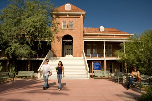 University of Arizona students at Old Main