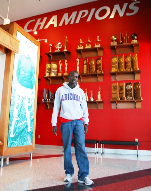 Valentina Martinelli / Arizona Daily Wildcat

Cross country runner Stephen Sambu, an agribusiness economics and management junior, talks about his running experience at the McKale Center on Tuesday Nov 9. Sambu is one of the top five runners in the country.