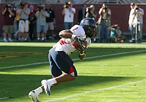 Wide receiver Syndric Steptoe returns a punt in last years 23-20 loss to ASU at Sun Devil Stadium. The senior leads the Wildcats in receptions this season heading into his final home game against ASU Saturday.