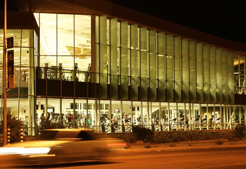 Gordon Bates / Arizona Daily Wildcat

The University of Arizonas Student Recreation Center at night in 2012. 