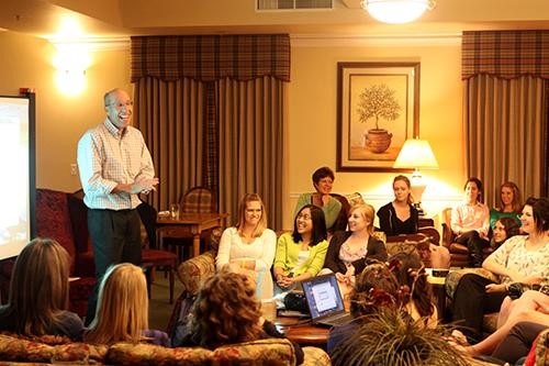 David Williams, CEO of the Make-A-Wish Foundation, visited the Chi Omega Sorority House Tuesday night. Williams visited to thank the sorority for their contributions to the Phoenix based non-profit.