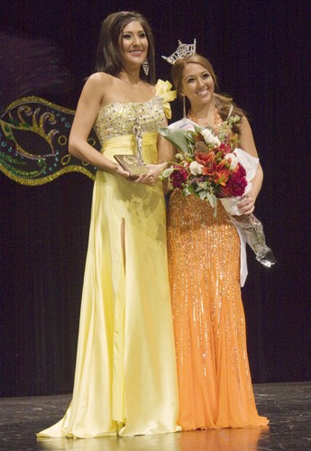Hallie Bolonkin / Arizona Daily Wildcat
Krya Batte, a Psychology graduate of U of A, was crowned as the Miss Pima County 2011, and Vanessa Sircy, an Elementary Education and piano graduate at the U of A was runner up in the Miss Pima County 2011 scholarship pagent. The scholarship awarded to Krya Batte for winning Miss Pima County 2011 was a total of $2,500, and Vanessa Sircy was awarded $750 for first runner up.
