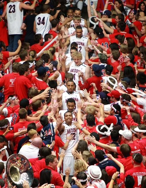 Mike Christy / Arizona Daily Wildcat

The No. 18 Arizona Wildcats hosted the Oregon Ducks in a Pacific 10 Conference basketball game Saturday, March 5, 2011, in McKale Center in Tucson, Ariz. The Wildcats finished a perfect 17-0 at home and locked up the regular season Pac-10 Championship with a 90-82 win.