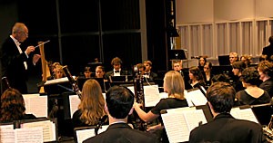 The UA Wind Ensemble (above) and Wind Symphony will perform a free concert at Crowder Hall tonight. The performance will showcase works by Mozart and David Maslanka.