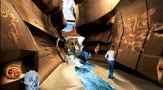 The virtual renderings depict the proposed Canyon Exhibit for the Arizona State Museum and UA Science Center.