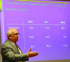 Dennis Jones, the president of the National Center for Higher Education Management Systems, explains the results of a study that shows that Pima County has had less success in education institutions than previous generations.