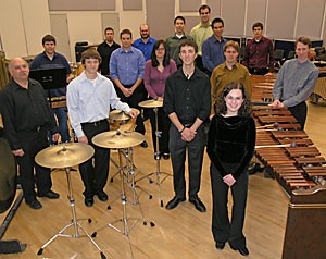 The Arizona Percussion Ensemble, composed of music performance and music education majors, uses untraditional instruments like newspapers, cards, and tables. They also perform an entire Steve Reich piece by clapping their hands. You still have to clap after theyre done, though. 