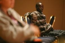 Simon Mabior, a political science sophomore and one of the Lost Boys of the Sudan, recounted his childhood experiences that took him out of Sudan and eventually brought him to Tucson and the UA during an event to raise money and awareness for the Darfur genocide in the South Ballroom of the SUMC on Sunday night. 