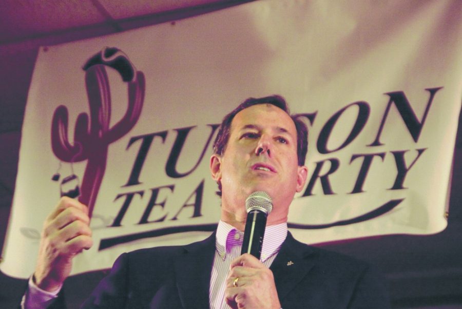Rick+Santorum+during+a+speech+at+the+Sabbar+Shrine+at+a+Tea+Party+rally+on+Wednesday+22+Fedruary.++Santorum+was+one+of+the+only+presidential+candidates+to+visit+Tucson.%0A%0AKeith+Hickman-Perfetti%2F+Arizona+Daily+Wildcat%0A%0A
