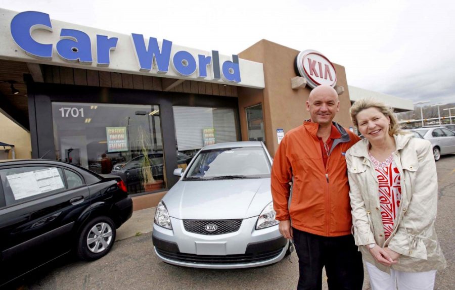 Bob and Mary Cockerham, owners of Car World KIA of Santa Fe, New Mexico, were forced to close three of their four auto dealerships due to the recession-driven credit crunch. As they struggle to keep their last dealership open, theyve been unable to get addititional inventory financing or working capital loans. (Luis Sanchez Saturno/The New Mexican/MCT)