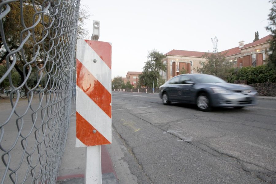 Gordon Bates / Arizona Daily Wildcat

Fences are showing up on 2nd St. as the initial preparations for Tucsons street car construction project begin which will affect pedestrian and motor vehicle traffic between Park and Warren.

