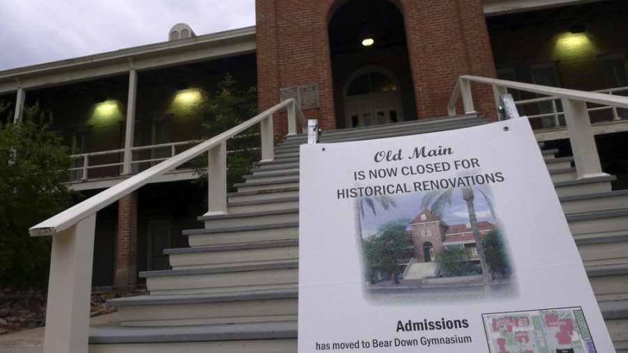 Kevin Brost/Arizona Daily Wildcat

Old Main will be going through renovations, which will be finished in roughly two years.