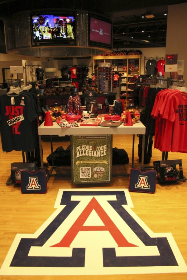Kyle+Wasson+%2F+Arizona+Daily+Wildcat%0A%0AThe+A+Store+located+at+McKale+Center%2C+better+known+as+the+McKale+Sports+Spot%2C+is+revamped+and+ready+for+its+Friday%2C+Aug.+31+grand+opening.
