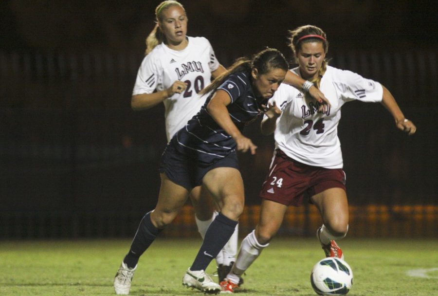 Colin Prenger / Arizona Daily Wildcat

UA womens soccer vs LMU on Sept. 16, 2012.