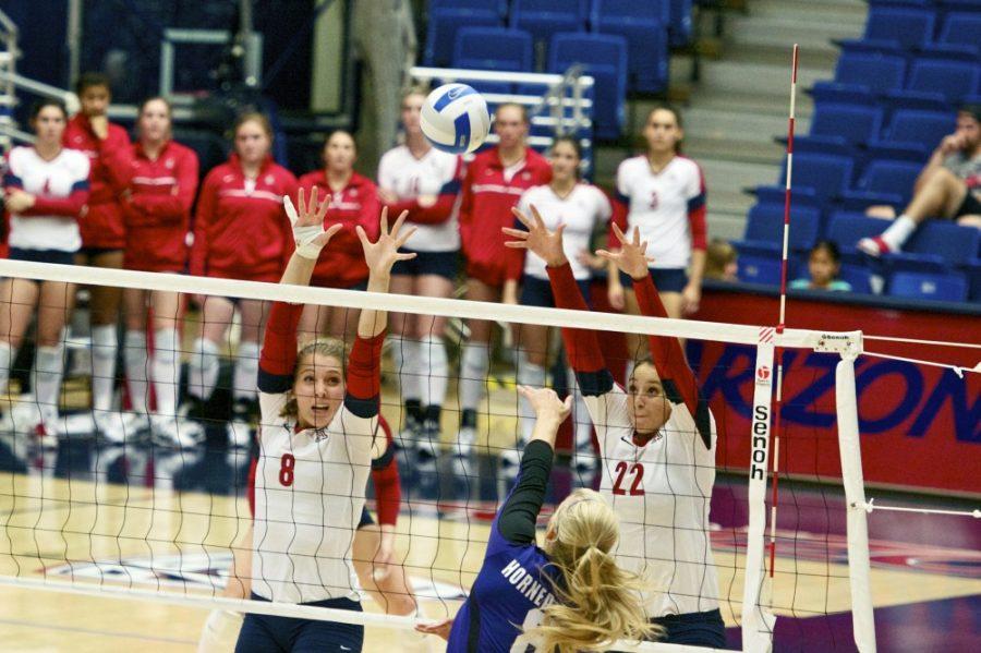 Turki Allugman / Arizona Daily Wildcat

The UA volleyball team plays TCU at McKale Center on Sept. 7, 2012.
