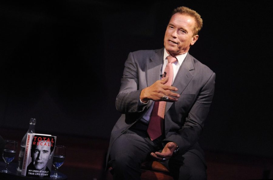 Former California Gov. Arnold Schwarzenegger discusses his new book, "Total Recall: My Unbelievably True Life Story", at the Hamilton in Washington, D.C., Tuesday, October 2, 2012. (Olivier Douliery/Abaca Press/MCT)