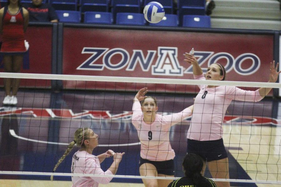 John Routh /  Arizona Daily Wildcat

UA Volleyball vs Oregon