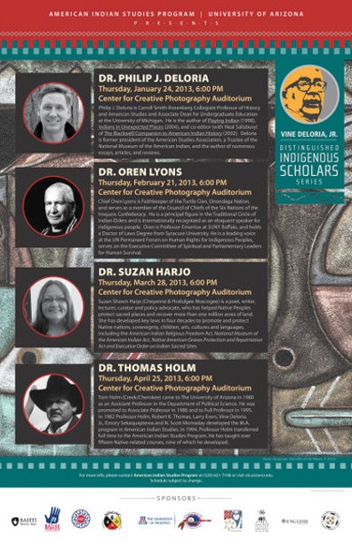 	Photo courtesy of Gavin Healey

	The UA’s American Indian studies program is bringing four scholars to speak at the UA throughout the semester. The speaker series is intended to celebrate the program’s 30th anniversary. 
