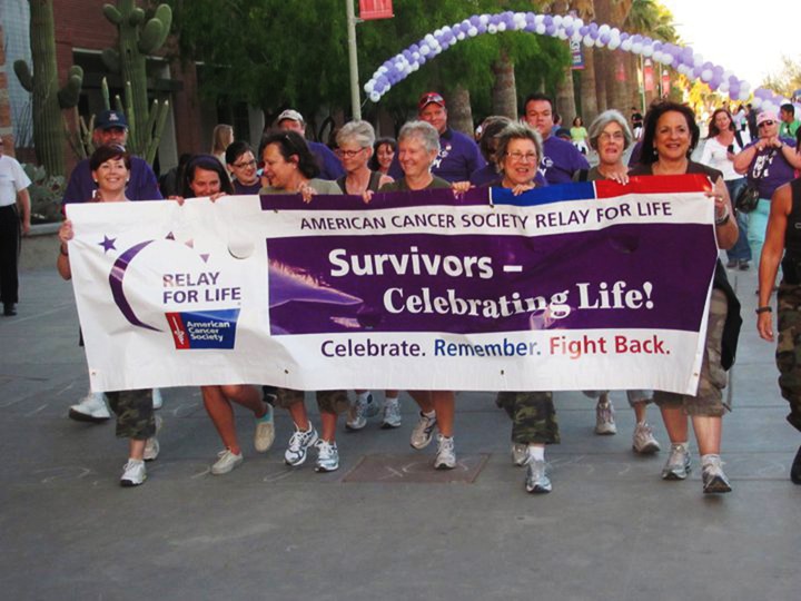 	PHOTO courtesy of Devon Dale 

	Participants run in the 2012 Relay for Life event. This year’s Relay for Life will take place this year on the UA Mall on Friday. 