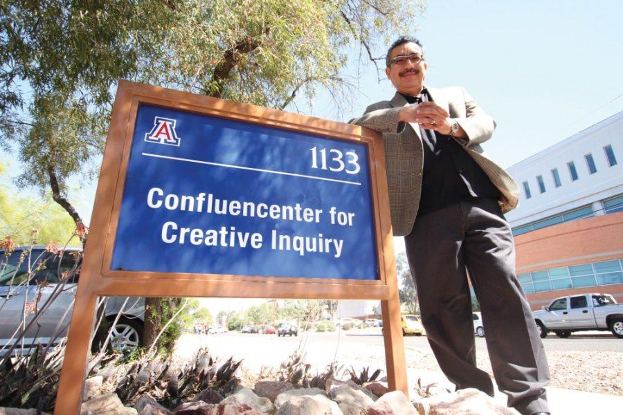 Kyle Mittan / Arizona Daily Wildcat

Javier Duran, director of the Confluencenter for Creative Inquiry, poses in front of the center on Wednesday. The center is hosting an event on Saturday to examine how Americas view of immigration has changed over time.