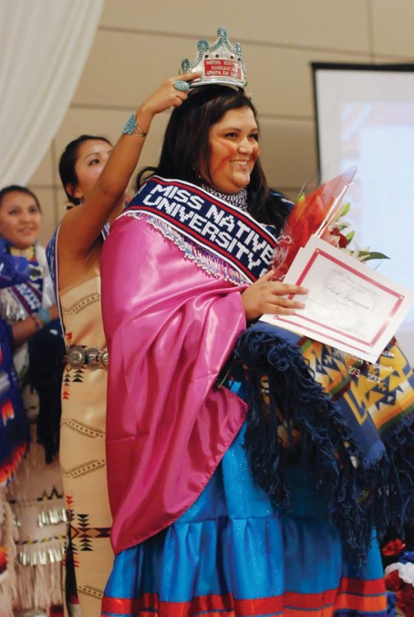 	PHOTO courtesy of Roxanne Hunter 

	Roxanne Hunter, an anthropology junior, was crowned Miss Native American UA. 