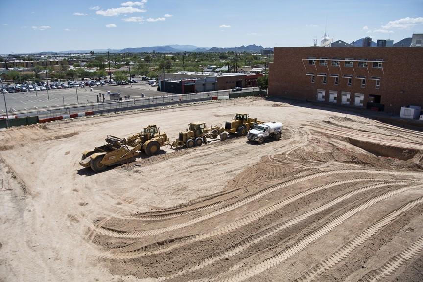 Construction begins on the new environmental science building which is next to the 6th street parking garage. The building is set to be done in 2015, and will feature many green technologies to lower its carbon footprint including a large storage tank to utilized reclaimed rain water.