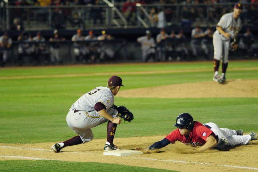 File Photo / The Daily Wildcat 

Arizona will go up against ASU this weekend at Hi Corbett field. The Wildcats are 1-1 against ASU this season and have have won seven of the last 12 games in the series and the season series the last two years.