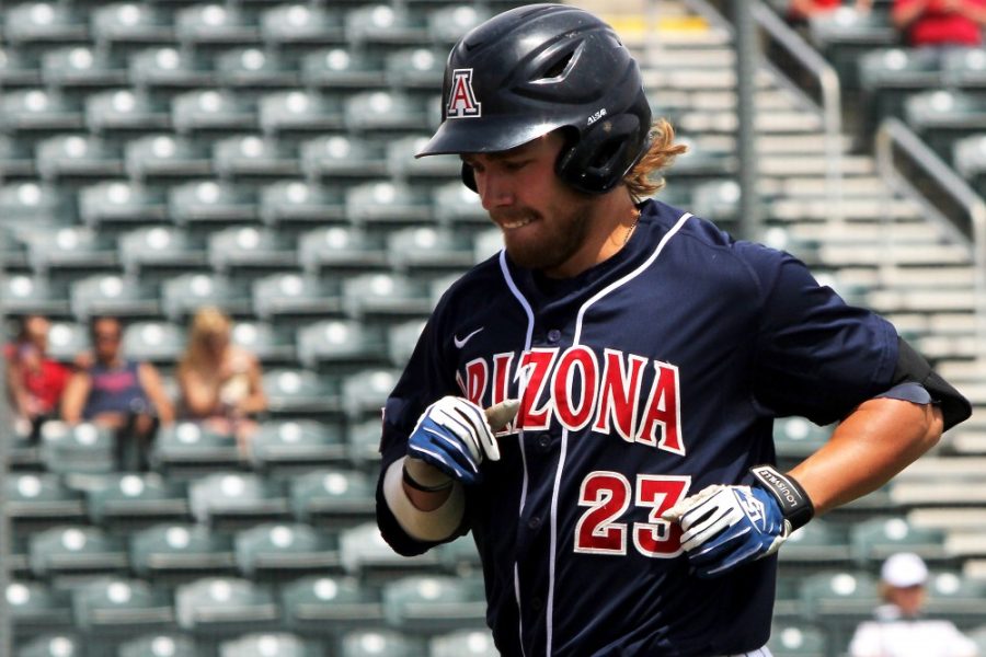 %09Sophomore+outfielder+Zach+Gibbons+walks+towards+the+dugout+after+being+tagged+out+at+first+base+during+the+seventh+inning+of+Arizona%26%238217%3Bs+14-1+win+against+Abilene+Christian+in+the+last+game+of+the+season+at+Hi+Corbett+Field+on+May+25.+Gibbons+ranked+second+on+the+team+with+a+.327+batting+average+this+season.+