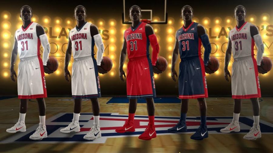 	<p>Courtesy of Arizona Athletics</p>

	<p>Arizona added five new uniforms for the 2014-15 season. The Wildcats introduced two white jerseys, one blue jersey, one red jersey and one gray jersey for the upcoming season. </p>