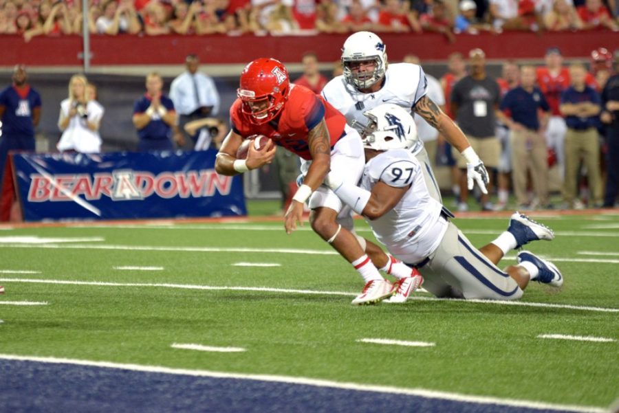 Tyler Baker / The Daily Wildcat

Arizona beat Nevada 35-28 September 13th, 2014, at The University of Arizona Football Stadium