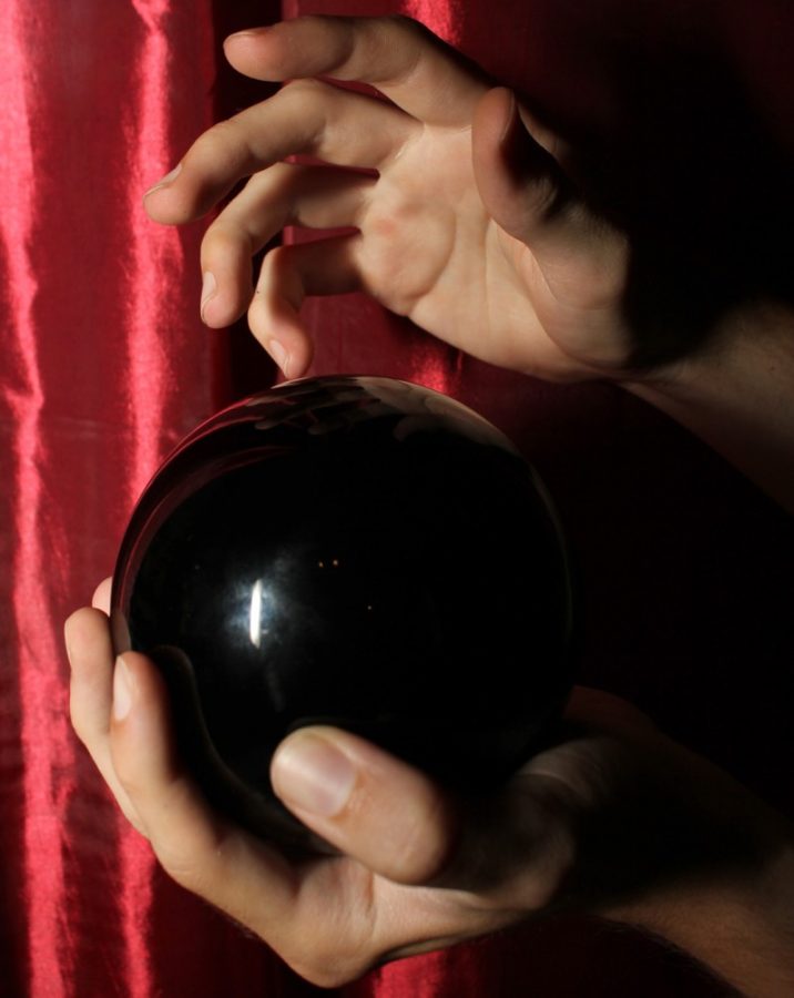 A crystal ball on Aug. 28 at Celestial Rites Wiccan Shoppe.