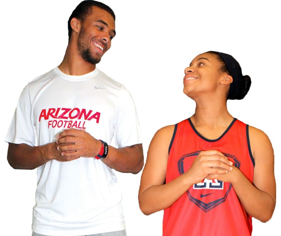 Arizona football redshirt sophomore wide receiver Trey Griffey (left) and Arizona womens basketball freshman guard Taryn Griffey (right) are among a handful of sibling student-athletes at Arizona. Trey and Taryn Griffey come from the famous Griffey family that includes arguably the most famous MLB father-son duo: their father, Ken Griffey Jr., and grandfather, Ken Griffey Sr.