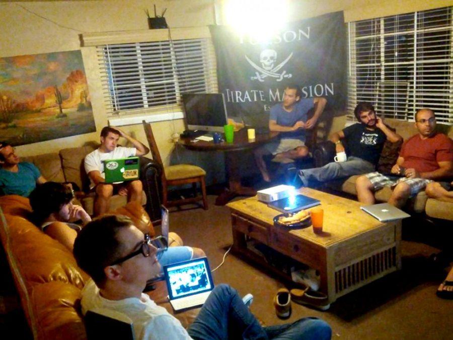 <p></p><p>Photo courtesy of The Pirate Mansion/Facebook<br /><br />Some members of the Pirate Mansion meet to share updates on their latest projects. The entrepreneurs who live in the Pirate Mansion collaborate together to create innovations.</p>