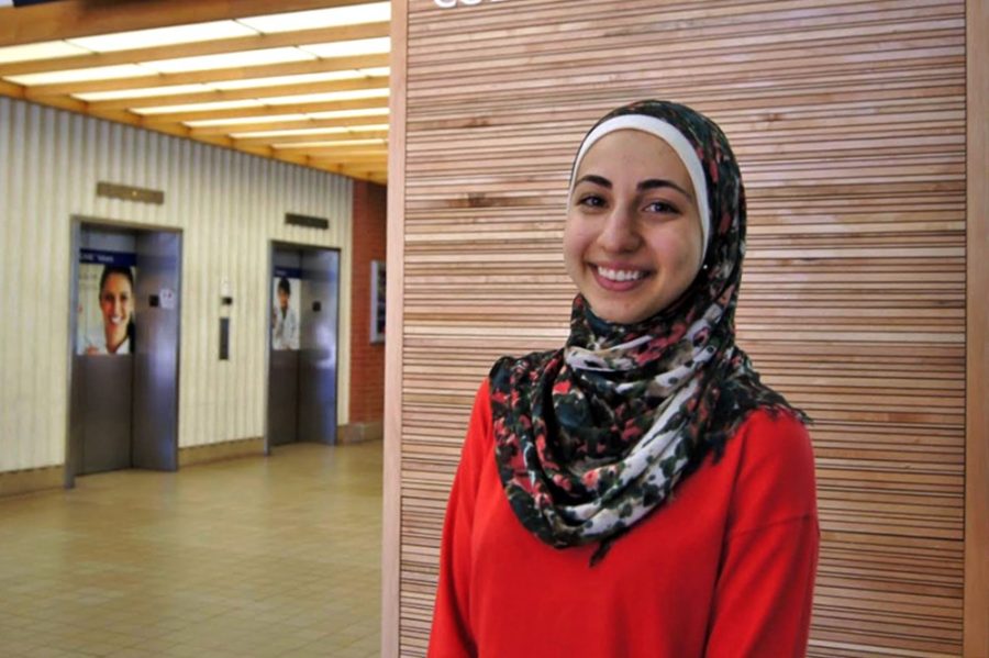 <p></p><p>Gabriela Diaz / Arizona Sonora News Service<br /><br />Heba Albasha, a UA medical student, said she welcomes all the “hijab questions” she receives on campus.</p>