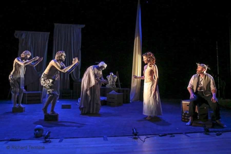 Courtesy of Aquila TheatreActors in ʺThe Tempestʺ from left to right: Calder Shilling, Michael Ring, Lizzy Dive, Kali Hughes and James Lavender. The Aquila Theatre is a touring company based out of New York and will be bringing their productions of ʺThe Tempestʺ and ʺWuthering Heightsʺ to Tucson this weekend.