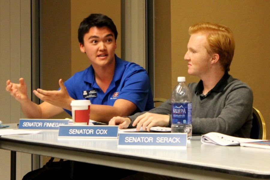 McKenzie Colson / The Daily Wildcat

The ASUA Senate met on Wednesday, Nov. 19, 2014. The main point of discussion was the campaign code. 