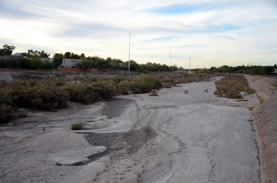 <p></p><p>The dry Rillito River wash as seen from Campbell Avenue on Sunday. Climate change affects all areas of the globe — and is particularly noticeable in Southern Arizona — and the UA is working to battle its lasting effects.</p>